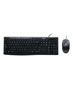 Kit Teclado e Mouse Logitech MK200 Cinza USB